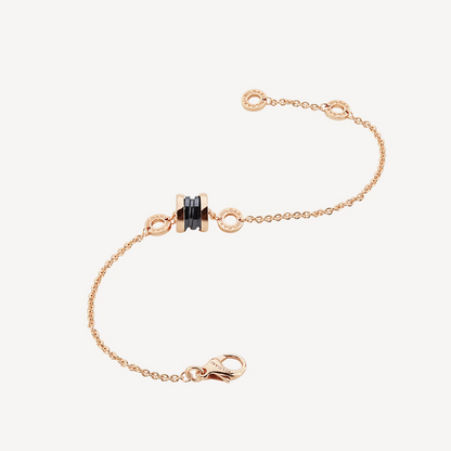 [Glitter Jewelry]ZERO 1 SOFT PINK GOLD AND BLACK CERAMIC BRACELET