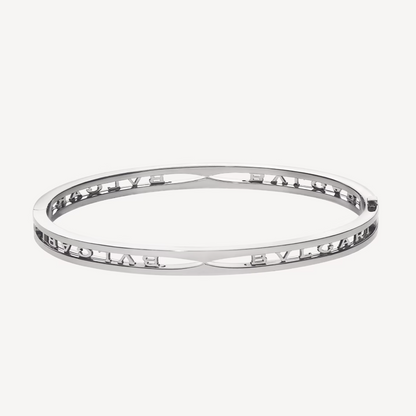 [Glitter Jewelry]ZERO 1 SPIRAL LOGO SILVER BRACELET