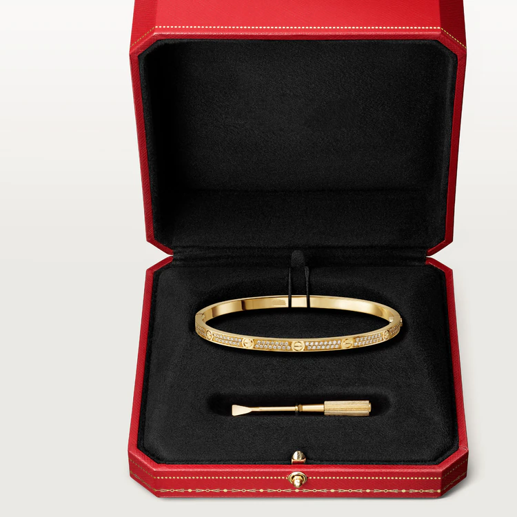 [Glitter Jewelry]LOVE BRACELET 3.65MM DIAMOND-PAVED
