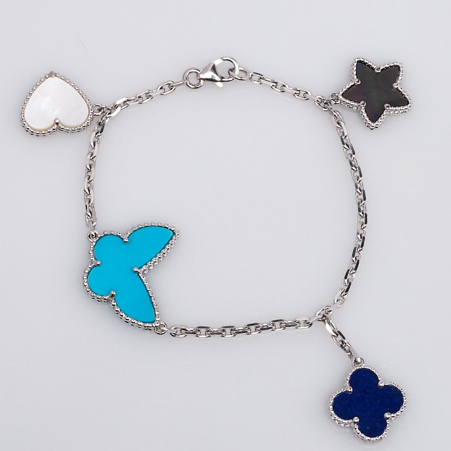 [Glitter Jewelry]LUCKY SPRING SILVER BRACELET 4 MOTIF
