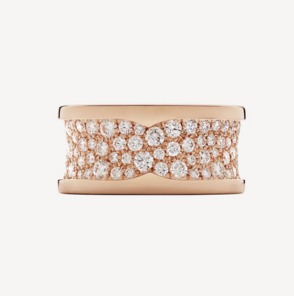 [Glitter Jewelry]ZERO 1 WITH PAVED DIAMONDS ON THE SPIRAL RING