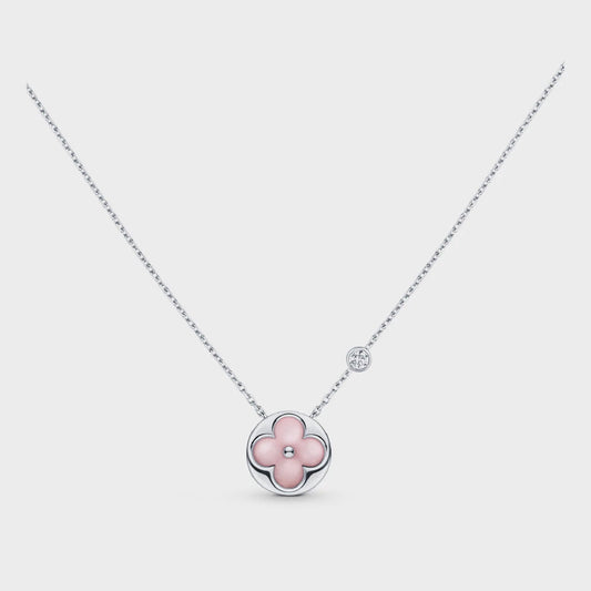 [Glitter Jewelry]SUN MOTIF PINK MOP SILVER BRACELET