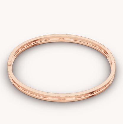 [Glitter Jewelry]ZERO 1 SPIRAL LOGO PINK GOLD BRACELET