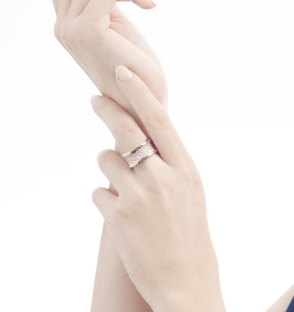 [Glitter Jewelry]ZERO 1 WITH PAVED DIAMONDS ON THE SPIRAL RING
