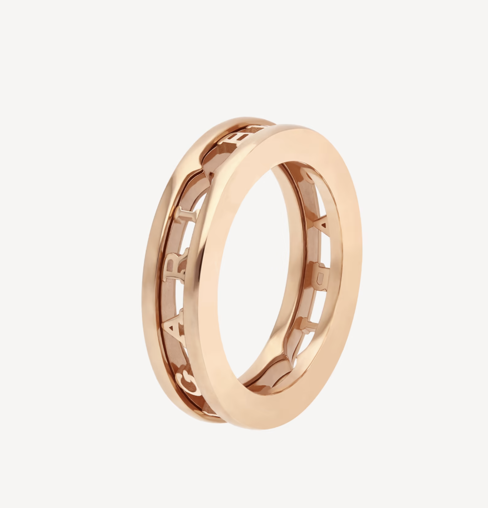[Glitter Jewelry]ZERO 1 ONE-BAND WITH OPENWORK LOGO SPIRAL RING