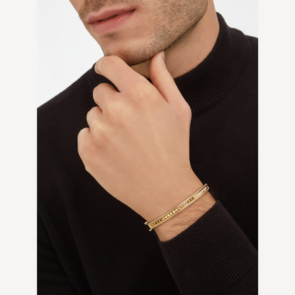 [Glitter Jewelry]ZERO 1 SPIRAL AND PAVED DIAMOND GOLD BRACELET