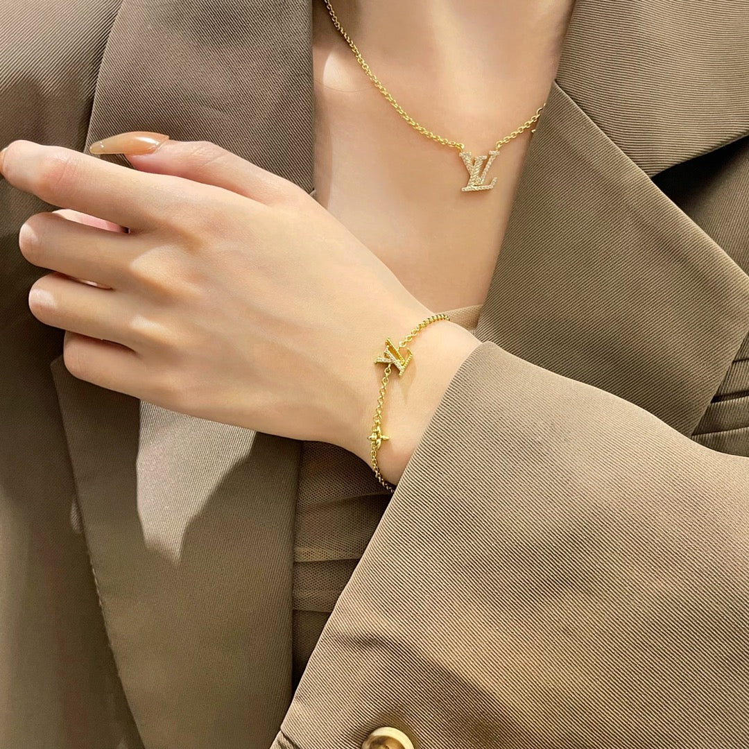 [Glitter Jewelry]LOGO STAR MOTIF GOLD BRACELET