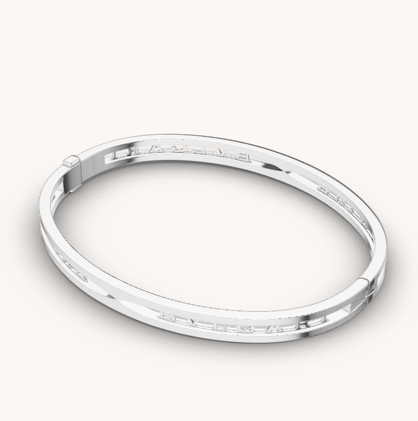 [Glitter Jewelry]ZERO 1 SPIRAL LOGO SILVER BRACELET