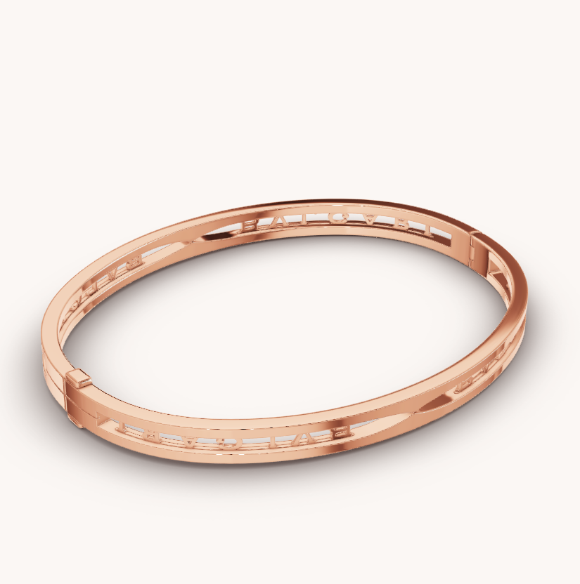 [Glitter Jewelry]ZERO 1 SPIRAL LOGO PINK GOLD BRACELET