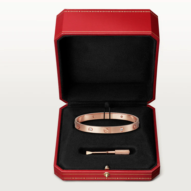 [Glitter Jewelry]LOVE BRACELET 6.1MM 4 DIAMONDS