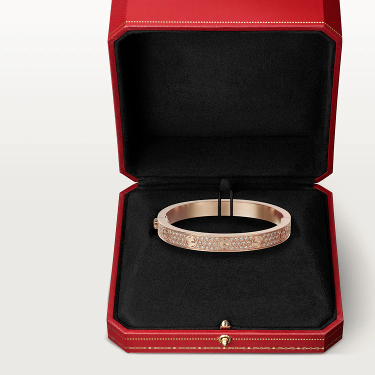 [Glitter Jewelry]LOVE BRACELET 6.1MM DIAMOND-PAVED