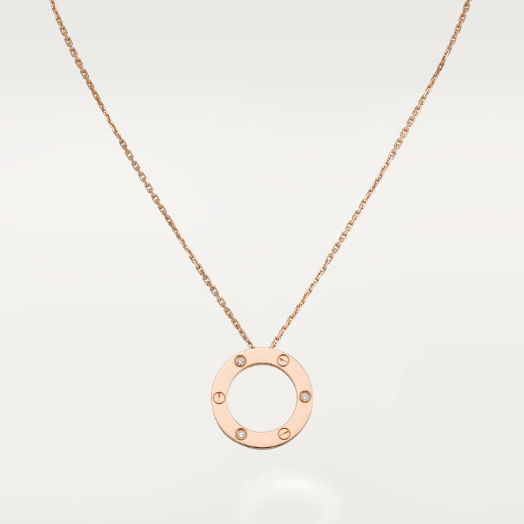 [Glitter Jewelry]LOVE NECKLACE 16MM 3 DIAMONDS