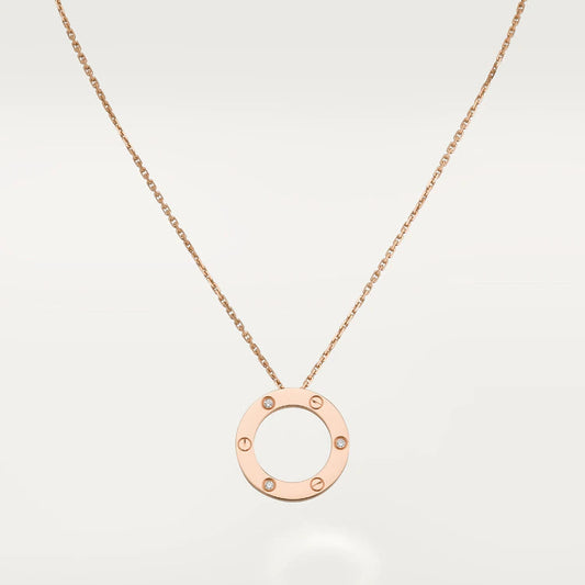 [Glitter Jewelry]LOVE NECKLACE 16MM 3 DIAMONDS
