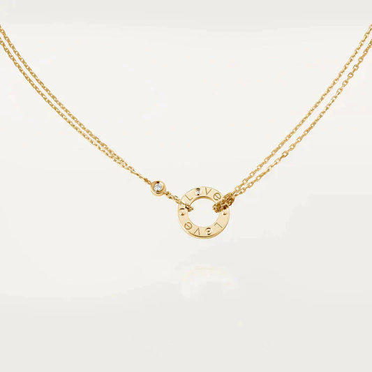 [Glitter Jewelry]LOVE NECKLACE 16MM 2 DIAMONDS