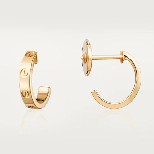 [Glitter Jewelry]LOVE EARRINGS 2.65MM PINK GOLD