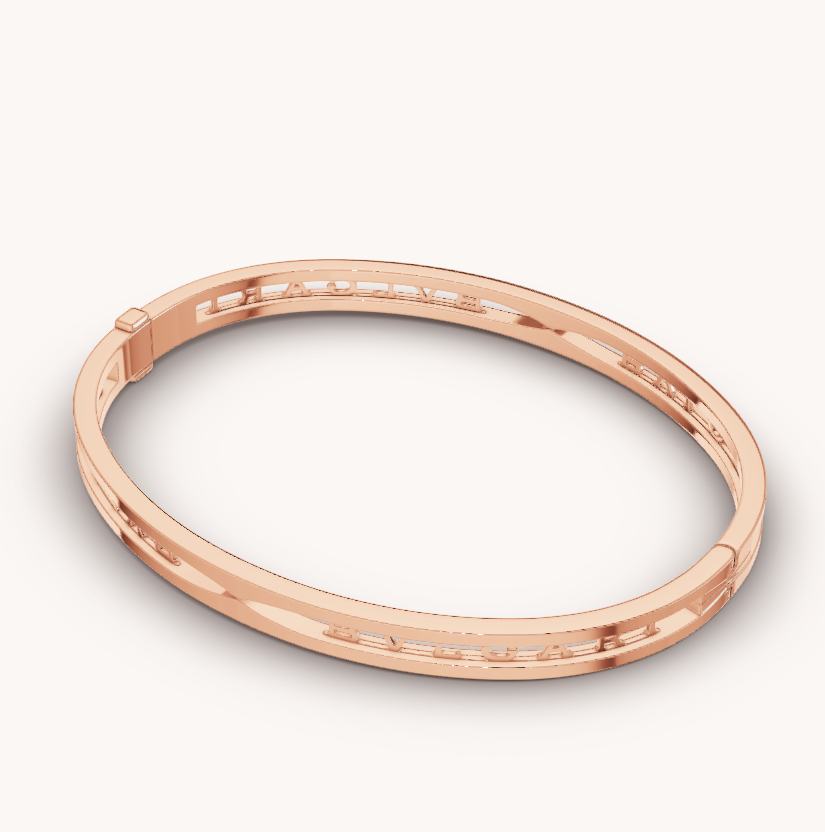 [Glitter Jewelry]ZERO 1 SPIRAL LOGO PINK GOLD BRACELET