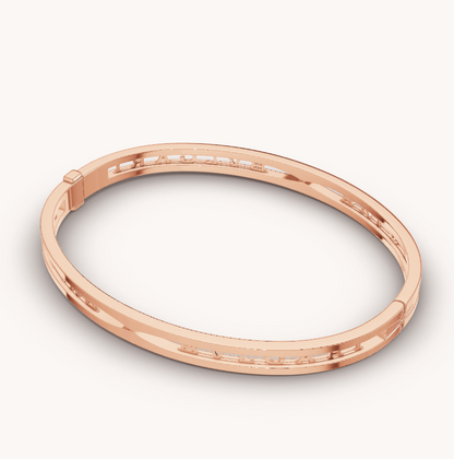 [Glitter Jewelry]ZERO 1 SPIRAL LOGO PINK GOLD BRACELET