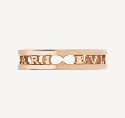 [Glitter Jewelry]ZERO 1 ONE-BAND WITH OPENWORK LOGO SPIRAL RING