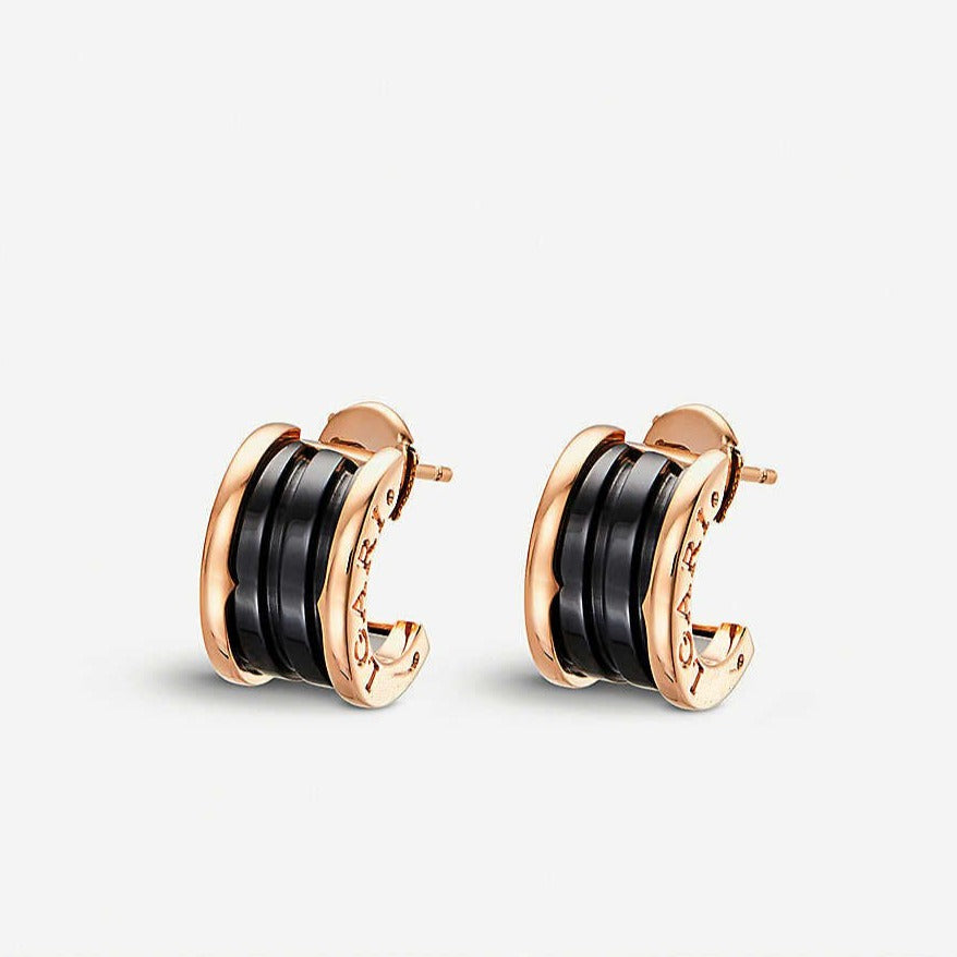 [Glitter Jewelry]ZERO 1 PINK GOLD CERAMIC EARRINGS