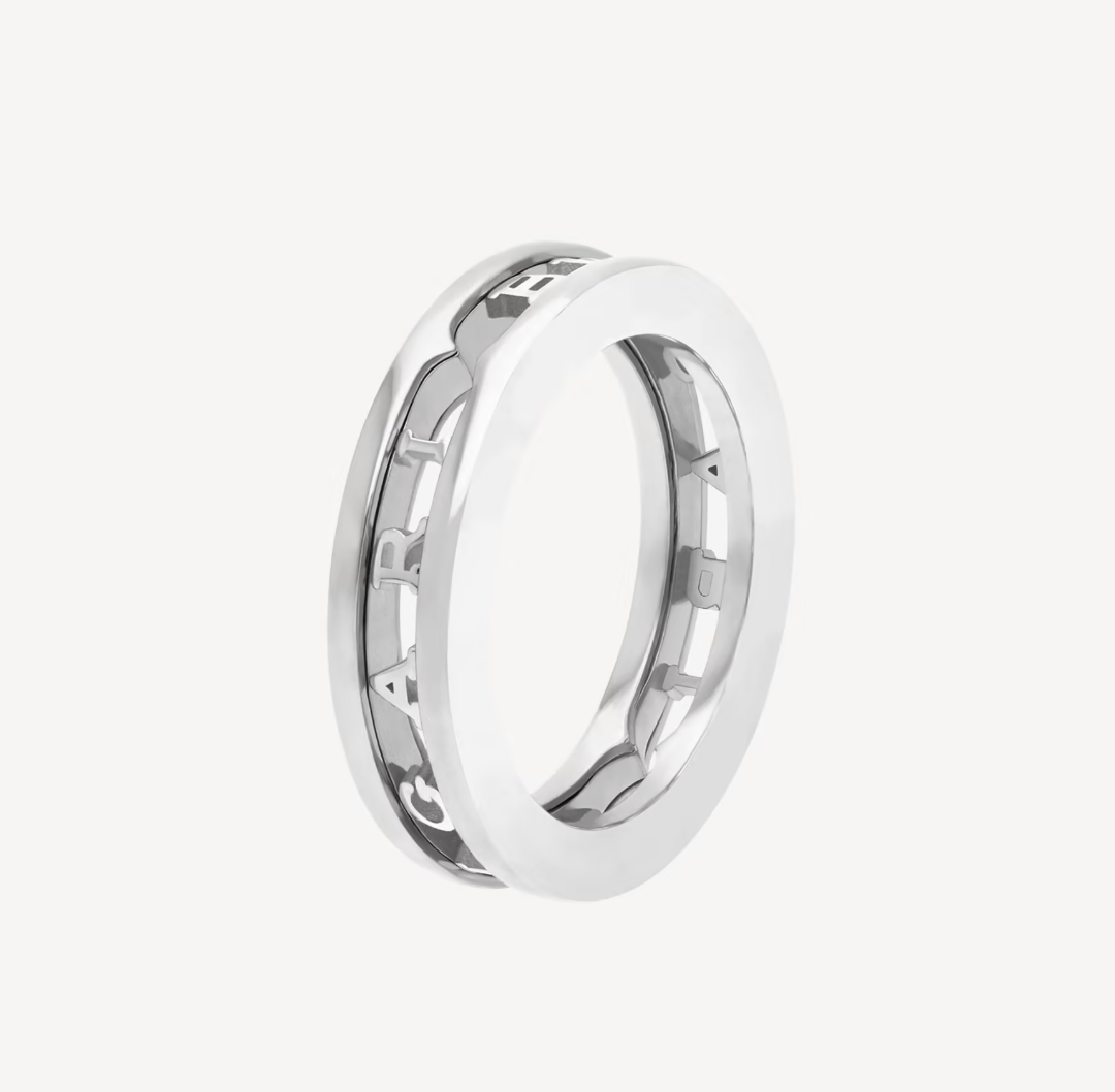 [Glitter Jewelry]ZERO 1 ONE-BAND WITH OPENWORK LOGO SPIRAL RING