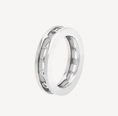 [Glitter Jewelry]ZERO 1 ONE-BAND WITH OPENWORK LOGO SPIRAL RING