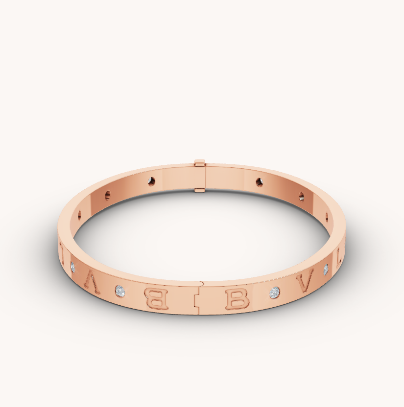 [Glitter Jewelry]ZERO 1 PINK GOLD 12 DIAMONDS BRACELET