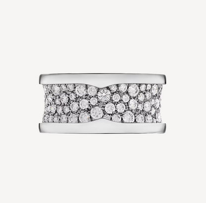 [Glitter Jewelry]ZERO 1 WITH PAVED DIAMONDS ON THE SPIRAL RING