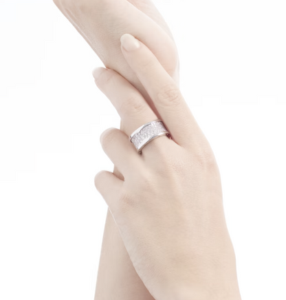 [Glitter Jewelry]ZERO 1 WITH PAVED DIAMONDS ON THE SPIRAL RING