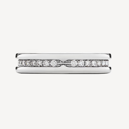 [Glitter Jewelry]ZERO 1 ONE-BAND PAVED DIAMONDS ON THE SPIRAL RING