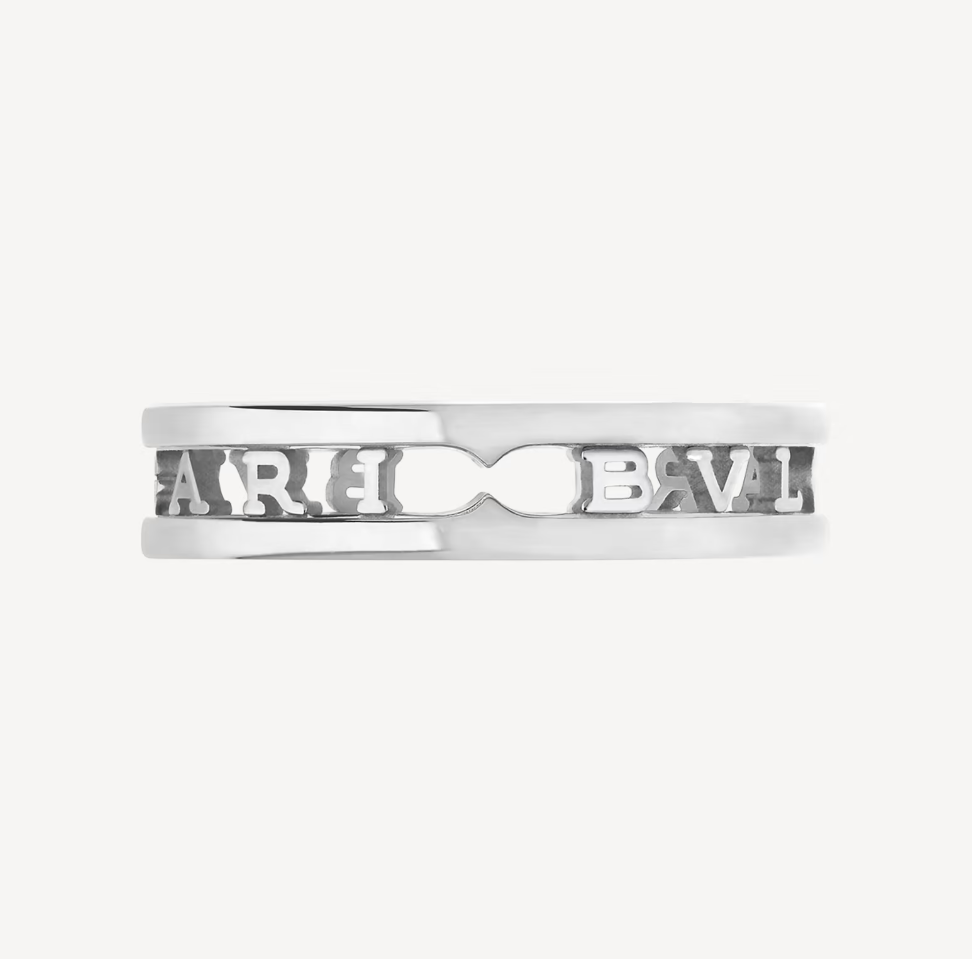 [Glitter Jewelry]ZERO 1 ONE-BAND WITH OPENWORK LOGO SPIRAL RING