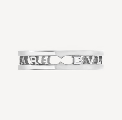 [Glitter Jewelry]ZERO 1 ONE-BAND WITH OPENWORK LOGO SPIRAL RING