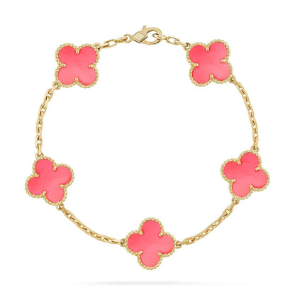 [Glitter Jewelry]CLOVER 5 PINK MOP BRACELET