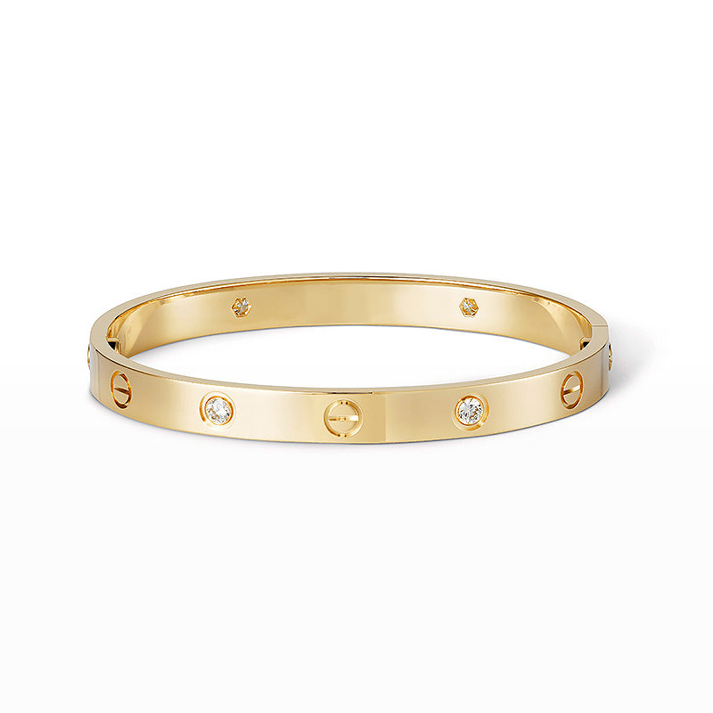 [Glitter Jewelry]LOVE BRACELET 6.1MM 4 DIAMONDS
