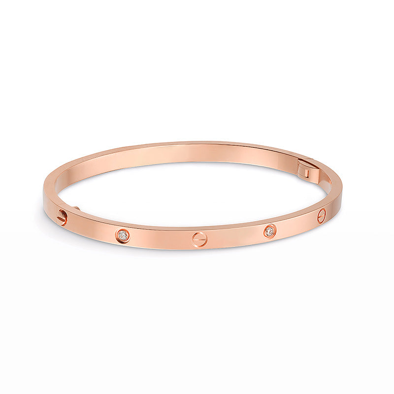 [グリッタージュエリー]ラブブレスレット 3.65mm 6ダイヤモンド