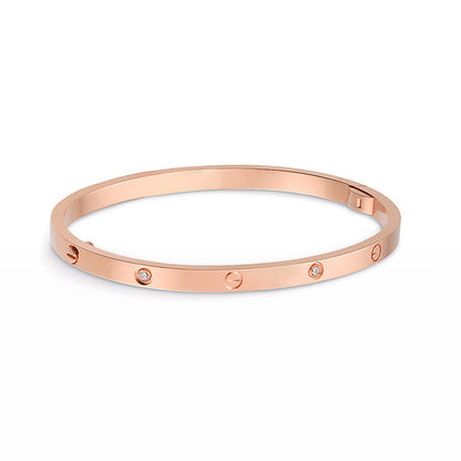 [グリッタージュエリー]ラブブレスレット 3.65mm 6ダイヤモンド