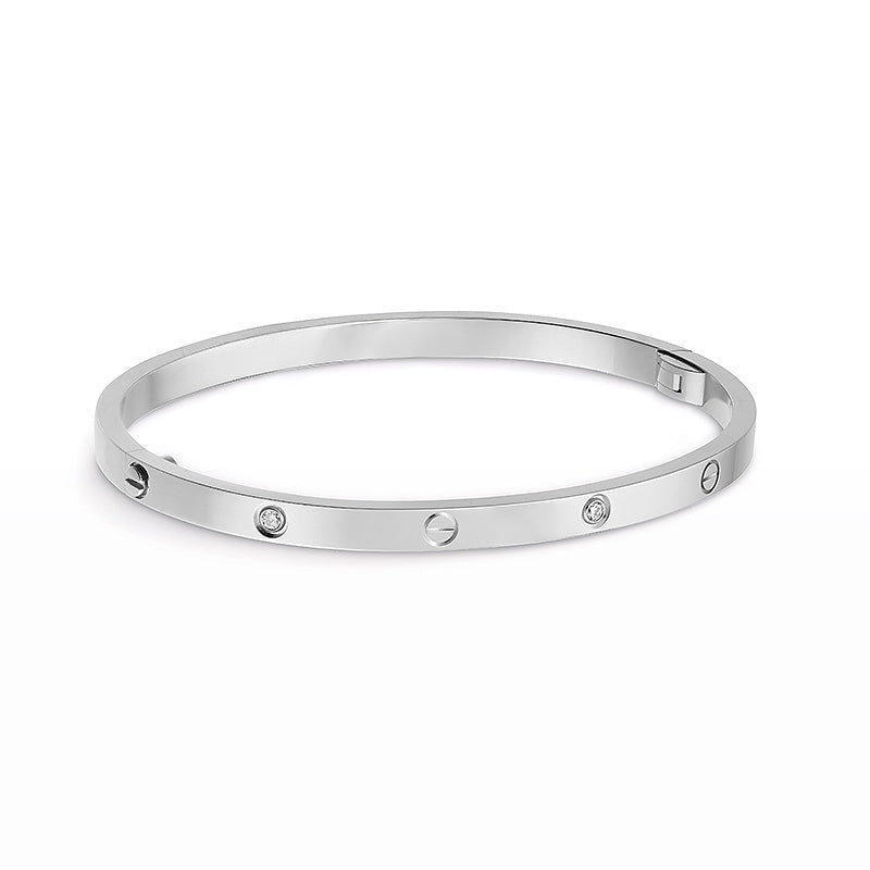 [グリッタージュエリー]ラブブレスレット 3.65mm 6ダイヤモンド