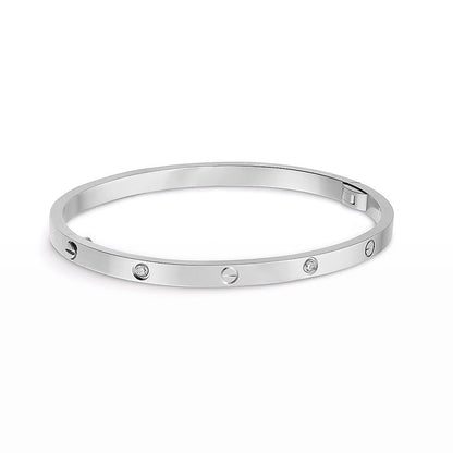 [グリッタージュエリー]ラブブレスレット 3.65mm 6ダイヤモンド