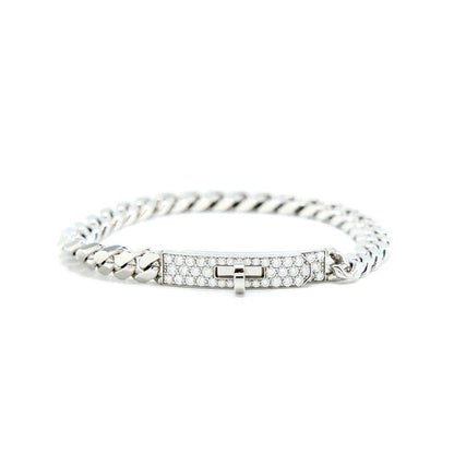 [Glitter Jewelry]KELLY CHAIN SILVER DIAMOND BRACELET