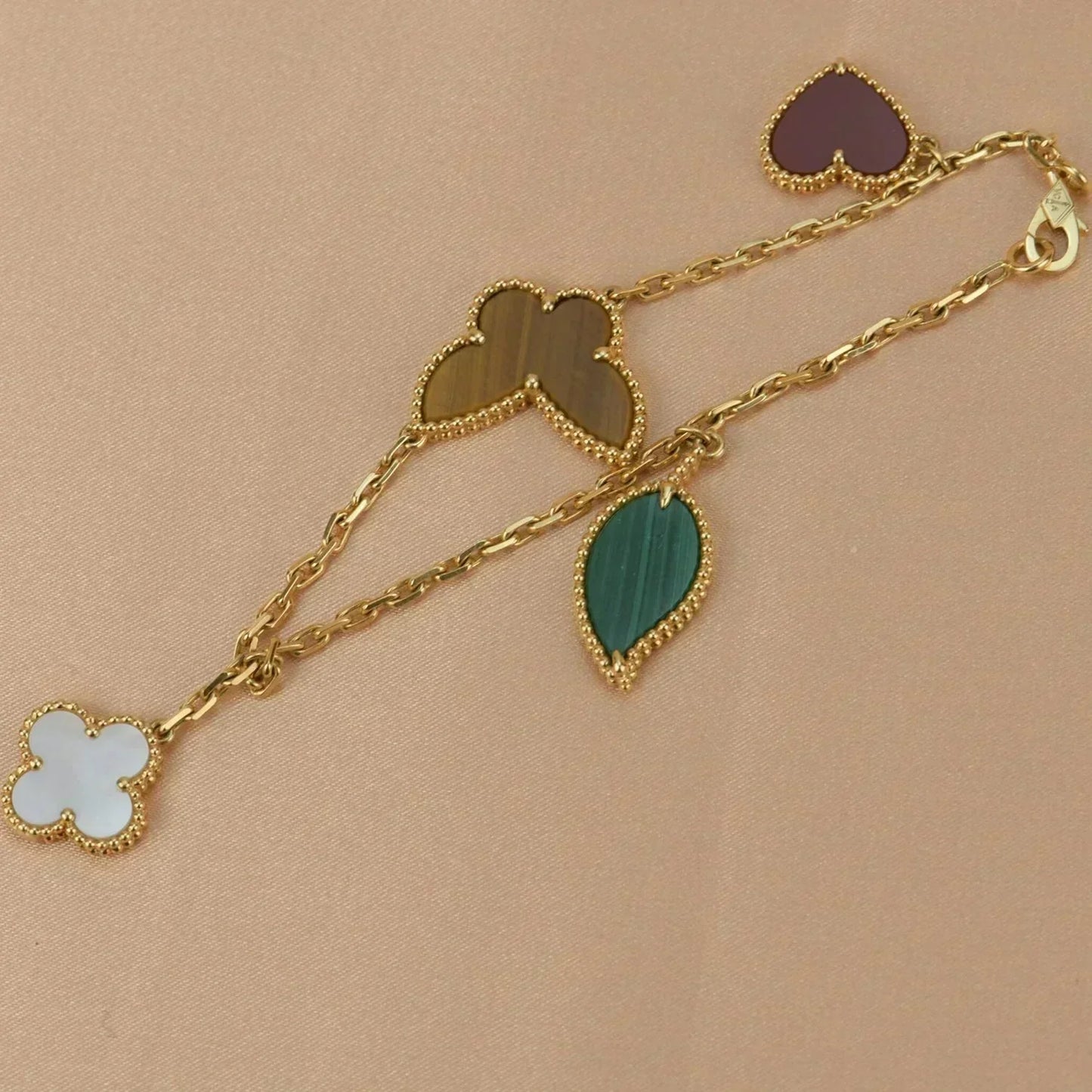 [Glitter Jewelry]LUCKY SPRING 5 MOTIF GOLD BRACELET