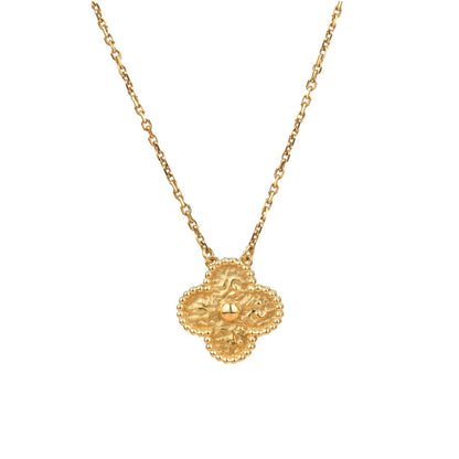 [Glitter Jewelry]CLOVER 15MM  BRONZING NECKLACE
