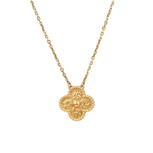 [Glitter Jewelry]CLOVER 15MM  BRONZING NECKLACE