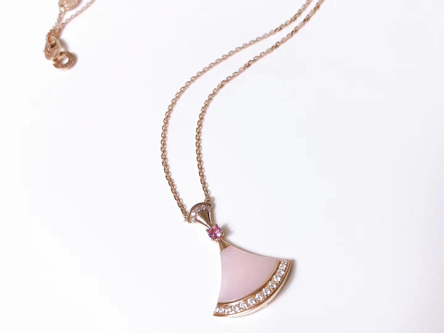 [Glitter Jewelry]DREAM NECKLACE PINK MOP DIAMOND