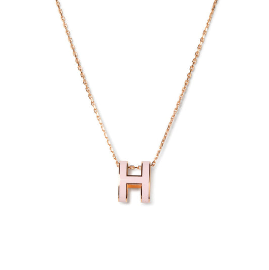 [Glitter Jewelry]POP H PEDANT PINK GOLD