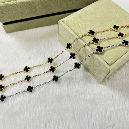[Glitter Jewelry]CLOVER 6 MOTIF  ONYXS BRACELET