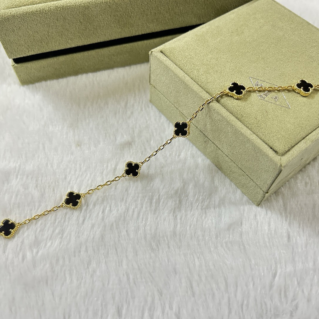 [Glitter Jewelry]CLOVER 6 MOTIF  ONYXS BRACELET
