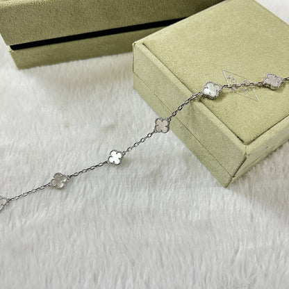[Glitter Jewelry]CLOVER 6 MOTIF WHITE MOP BRACELET