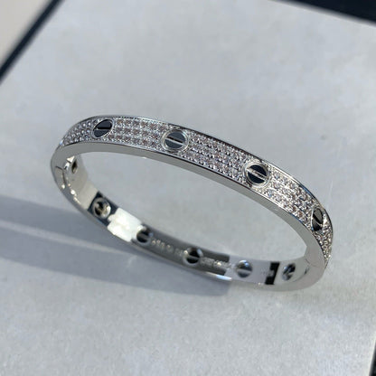 [Glitter Jewelry]LOVE BRACELET 6.1MM DIAMOND-PAVED CERAMIC
