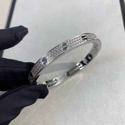 [Glitter Jewelry]LOVE BRACELET 6.1MM DIAMOND-PAVED CERAMIC