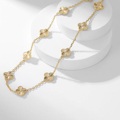 [Glitter Jewelry]CLOVER 10 MOTIFS LASER NECKLACE