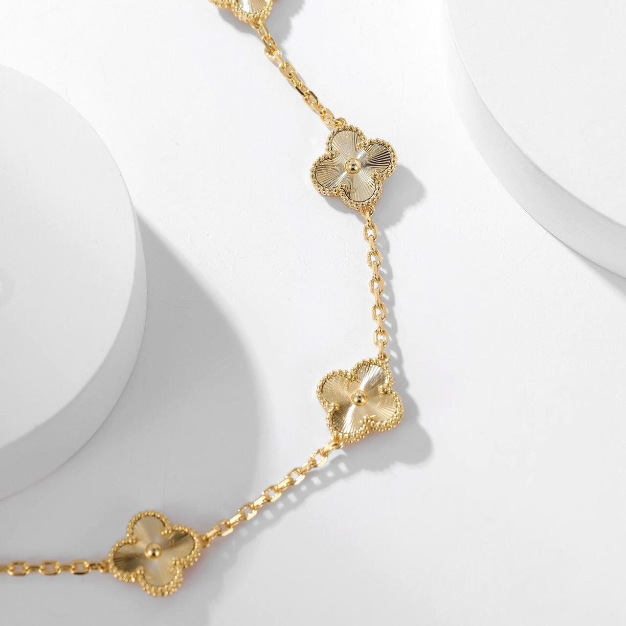 [Glitter Jewelry]CLOVER 10 MOTIFS LASER NECKLACE